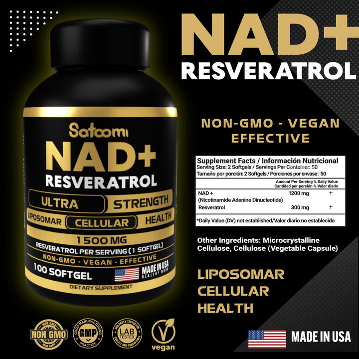 NAD + resveratrol - Compre 1 y leve 2