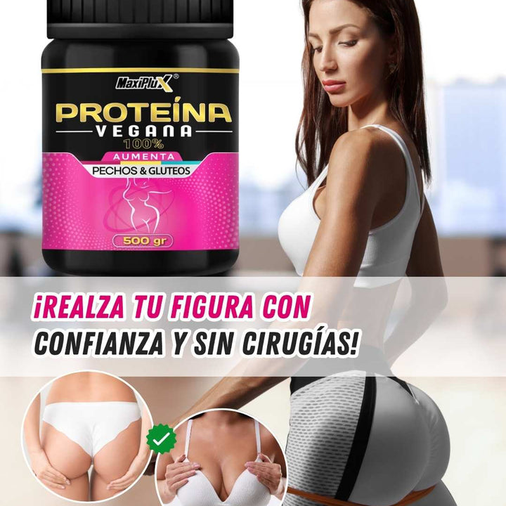 😍Proteína Vegana para Aumento de Senos y Glúteos - ¡Transforma Tu Cuerpo de Manera Natural!😍